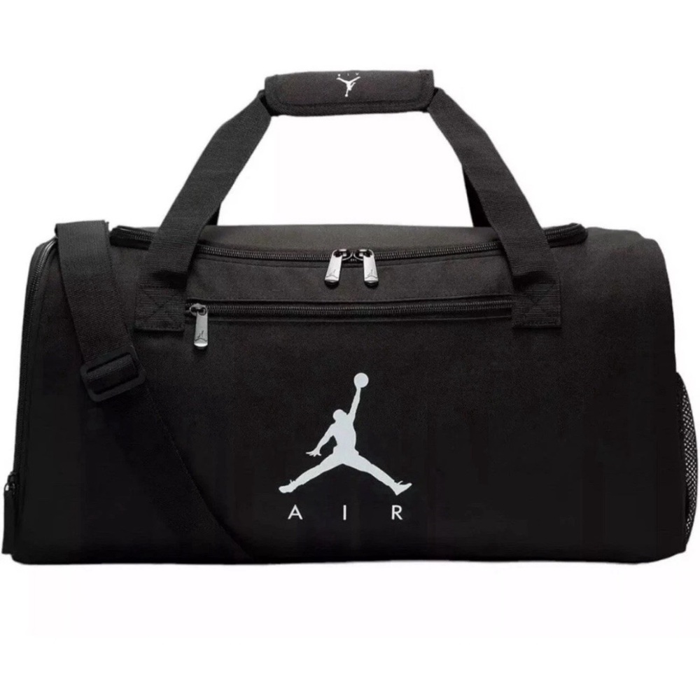 Nike Black Duffel Bag with White Logo